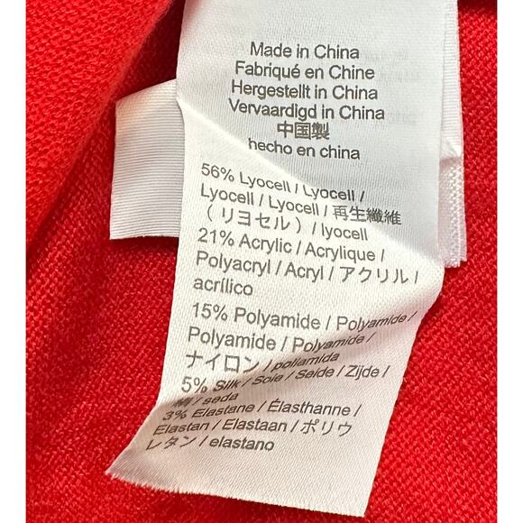 J. Crew Mockneck Silk Blend Sweater With Ribbed Trim Red BD412 Size XS - Picture 12 of 13